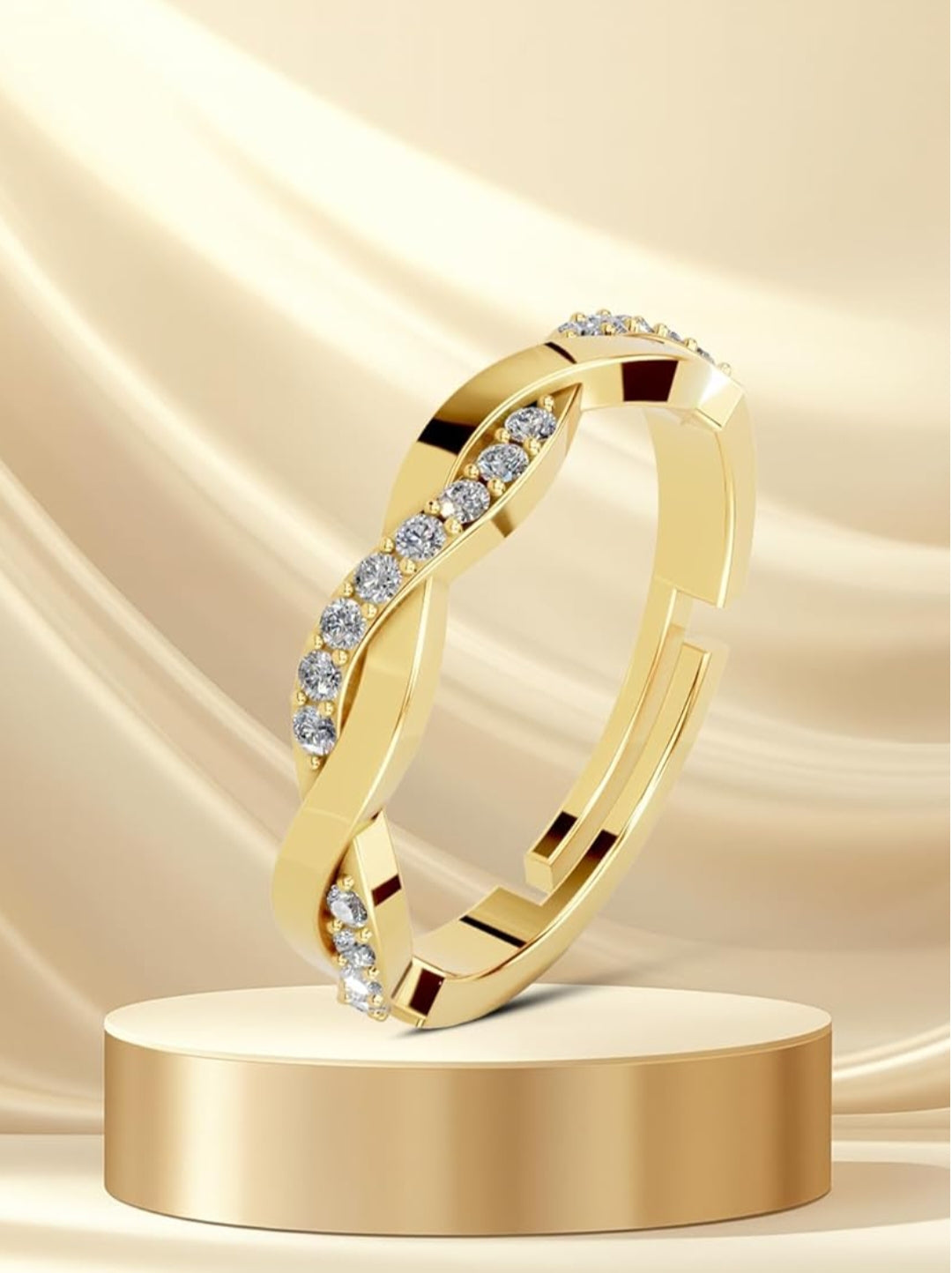 Everlast- 925 Pure Sterling Silver Adjustable Ring for Women & Girls