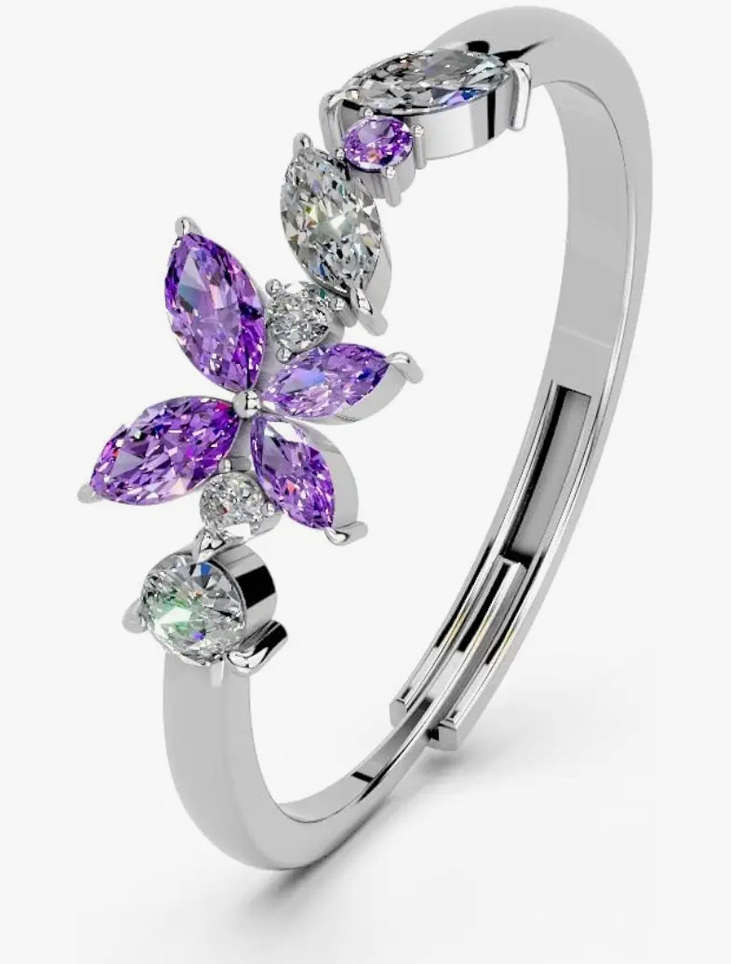 Everlast 925 Sterling Silver Rhodium-Plated CZ Ring