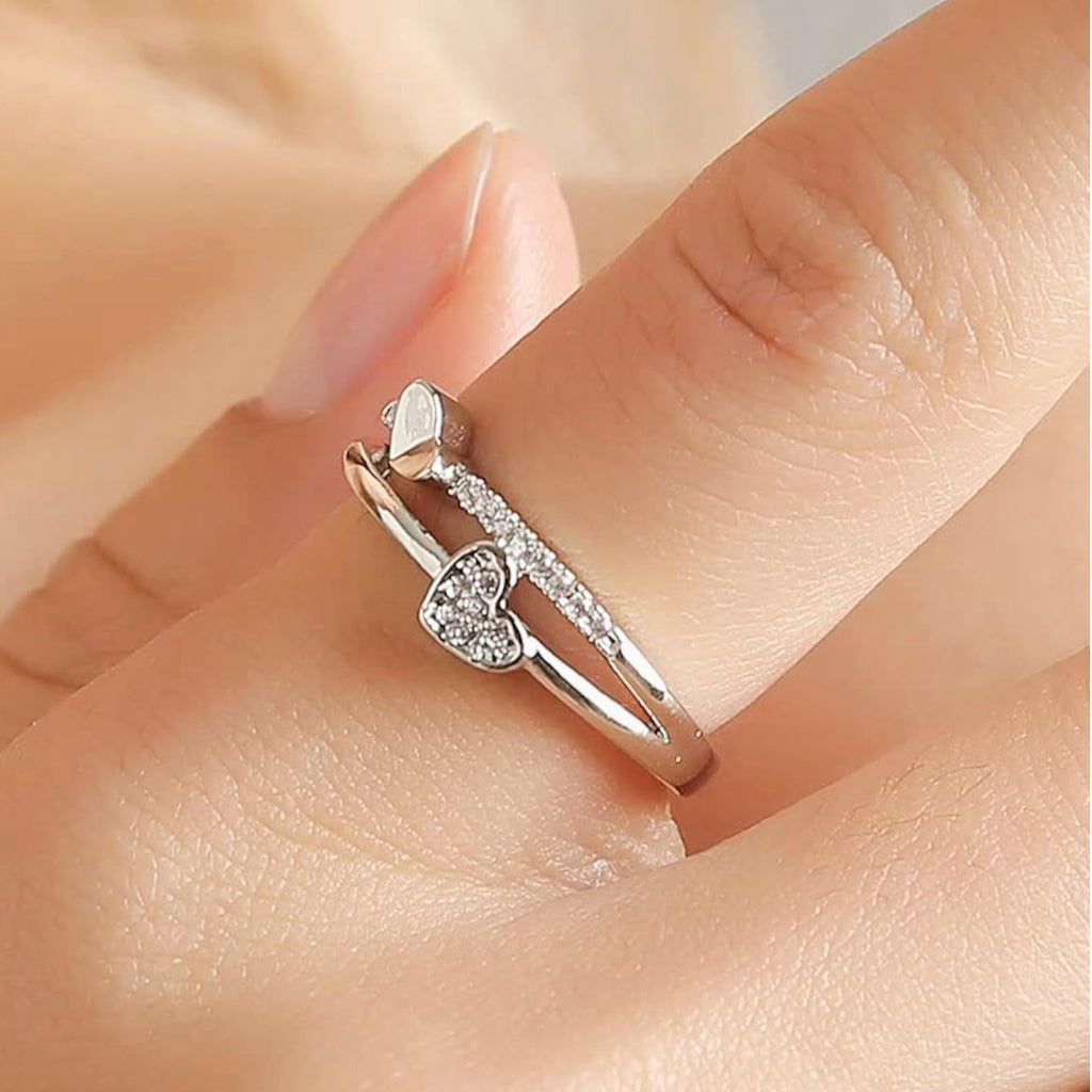 Everlast Delicate Hug Adjustable Silver Rings – Set of 4