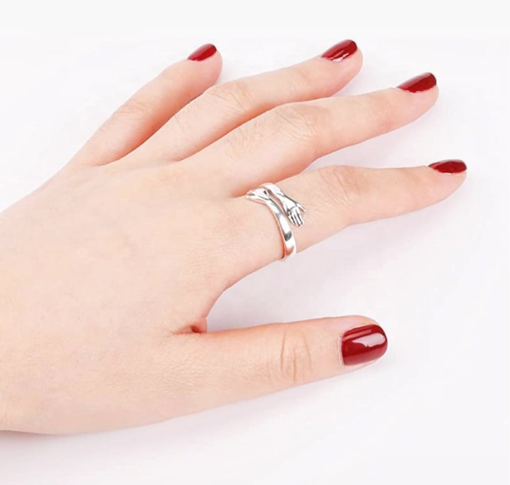 Everlast Delicate Hug Adjustable Silver Rings – Set of 4