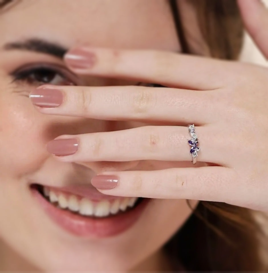 Everlast 925 Sterling Silver Rhodium-Plated CZ Ring