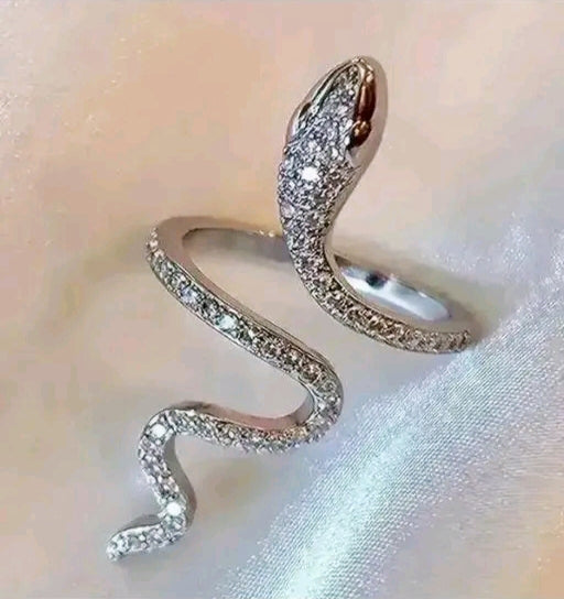 Neze Silver Snake Adjustable Ring