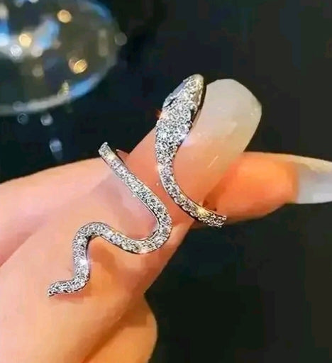 Neze Silver Snake Adjustable Ring