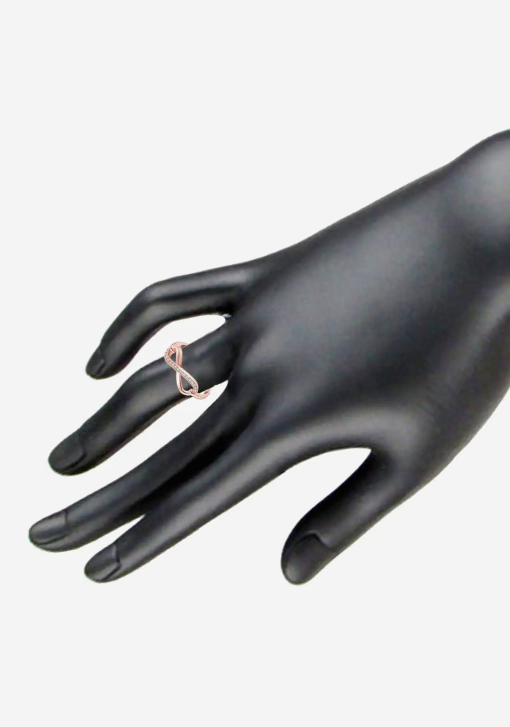 Everlast Rose Gold Plated Infinity Love Adjustable Ring