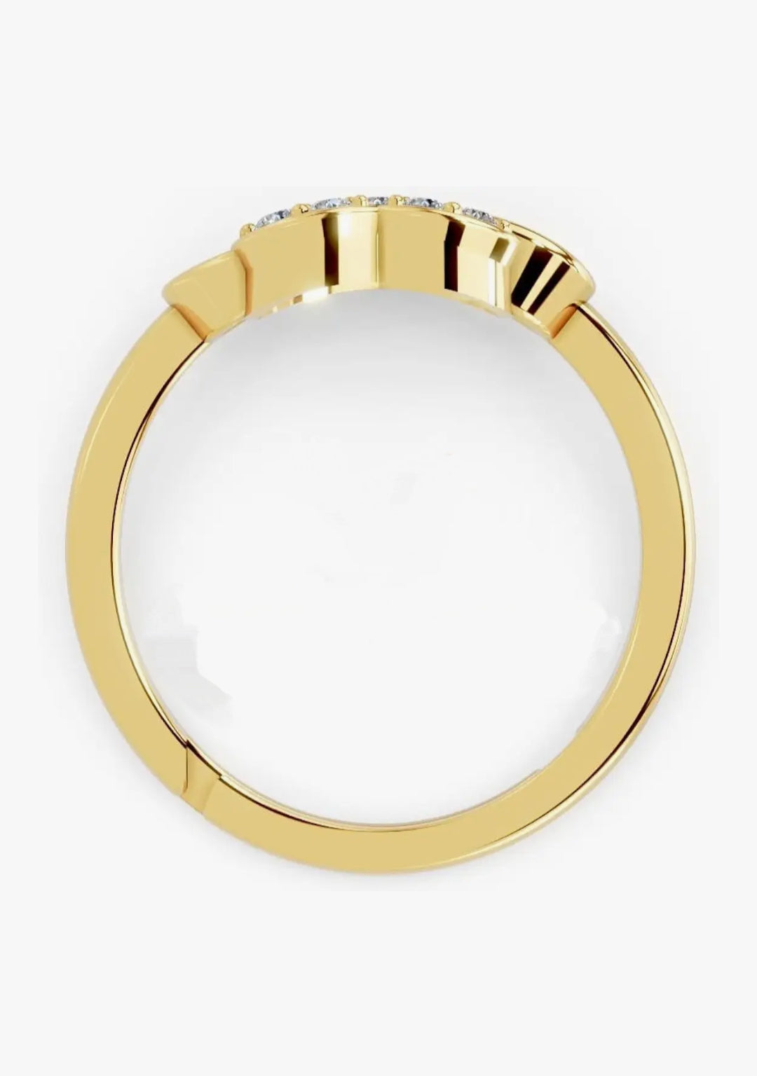 Everlas 925 Sterling Silver infinity heart shape CZ Ring