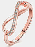 Everlast Rose Gold Plated Infinity Love Adjustable Ring