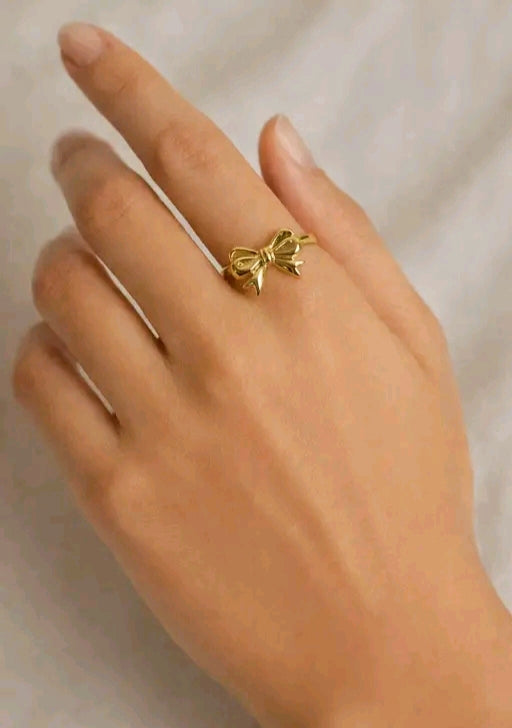 Anti-Tarnish Bow Ring