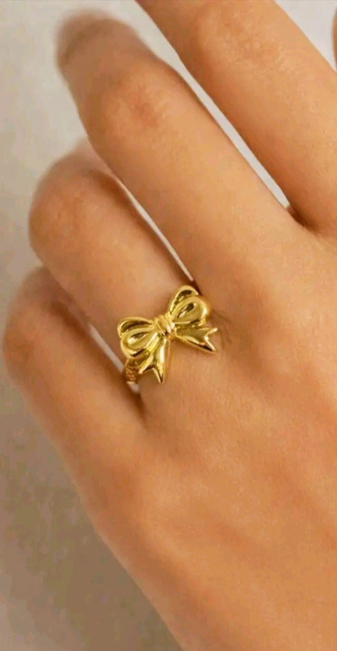Anti-Tarnish Bow Ring