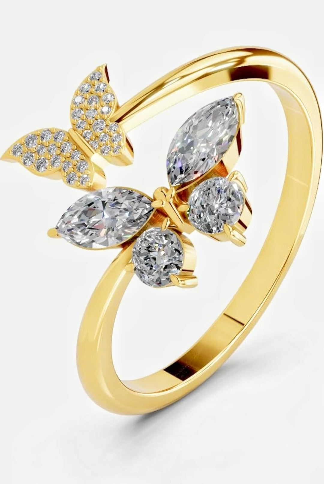 Everlast “Papillon Grace” 925 Sterling Silver Butterfly Ring