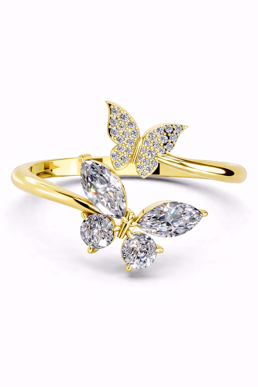 Everlast “Papillon Grace” 925 Sterling Silver Butterfly Ring