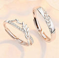 Alvoro – Rhodium Adjustable Couple Ring Set