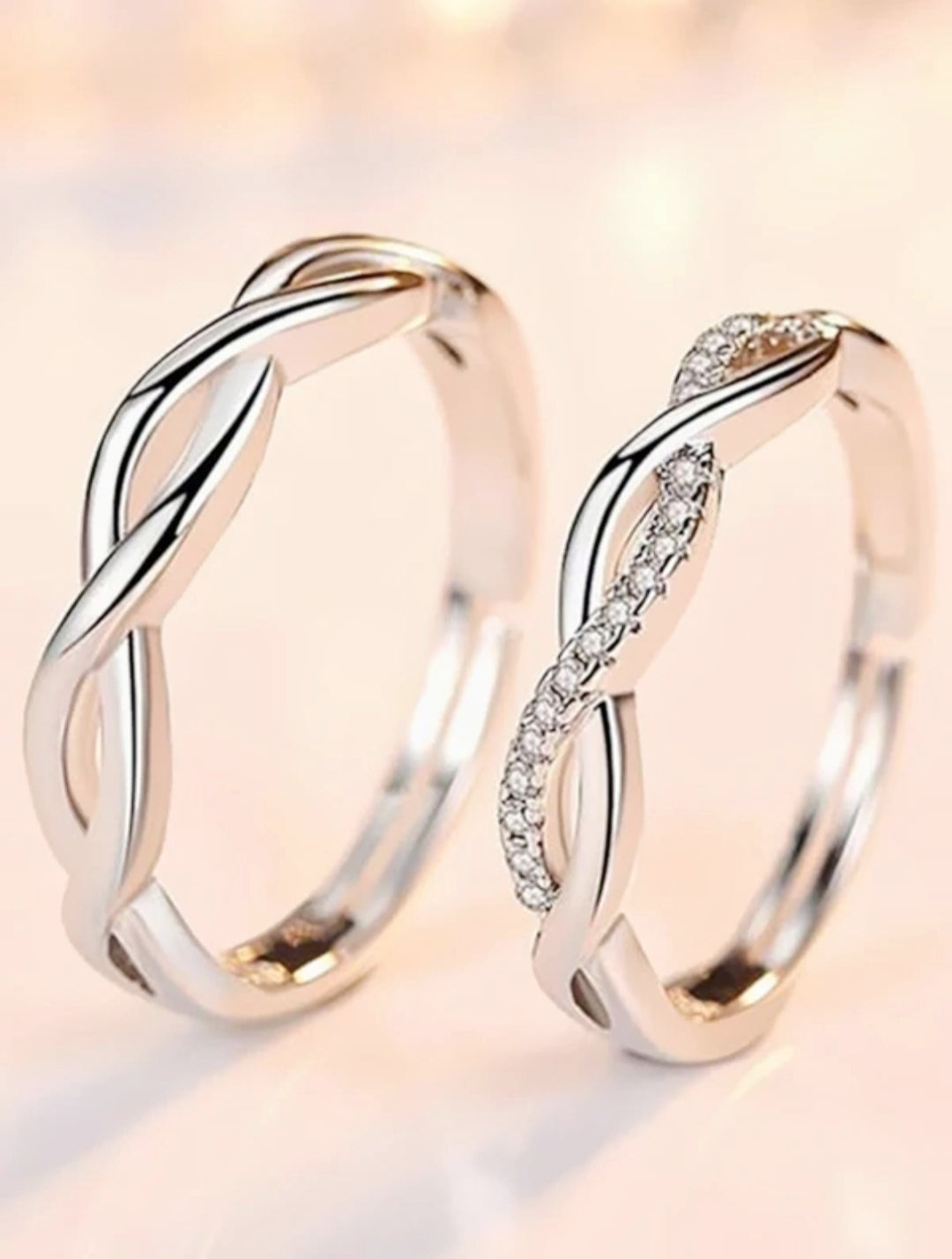 Liora – Sparkling Couple Combo Ring