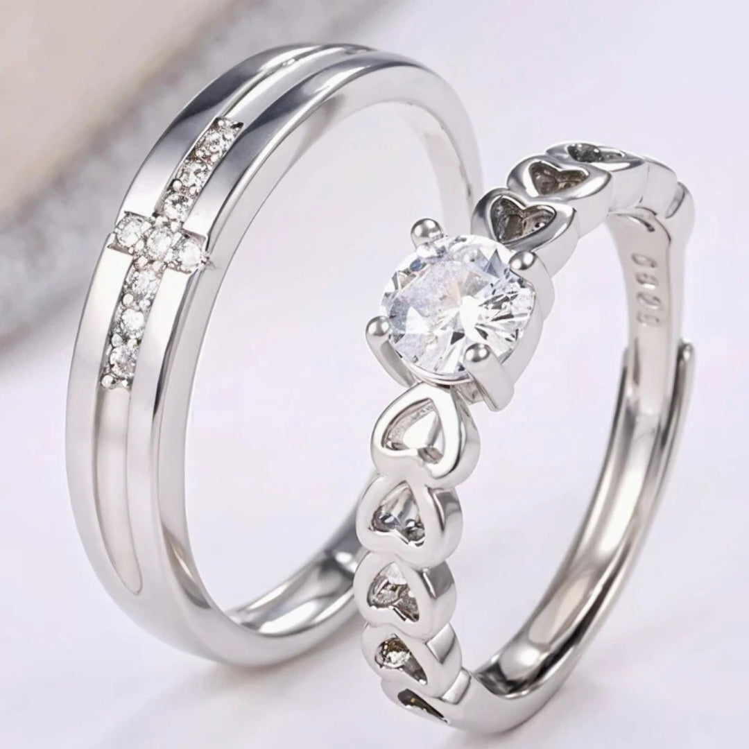 Amora – Adjustable Couple Ring Set