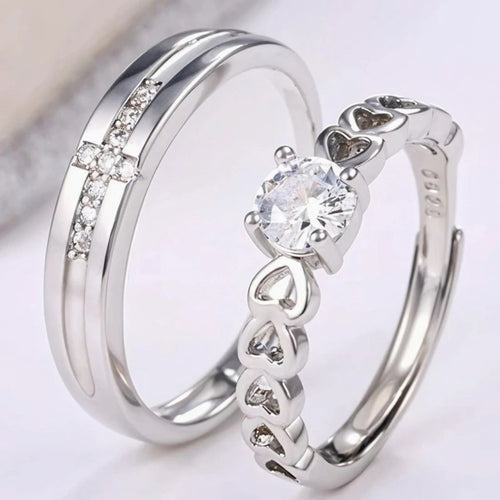 Amora – Adjustable Couple Ring Set