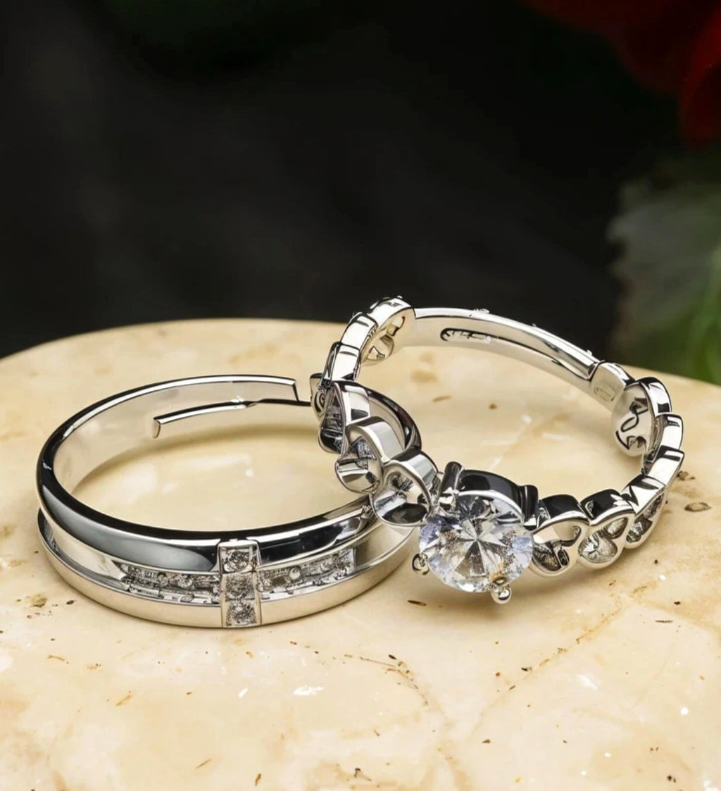 Amora – Adjustable Couple Ring Set