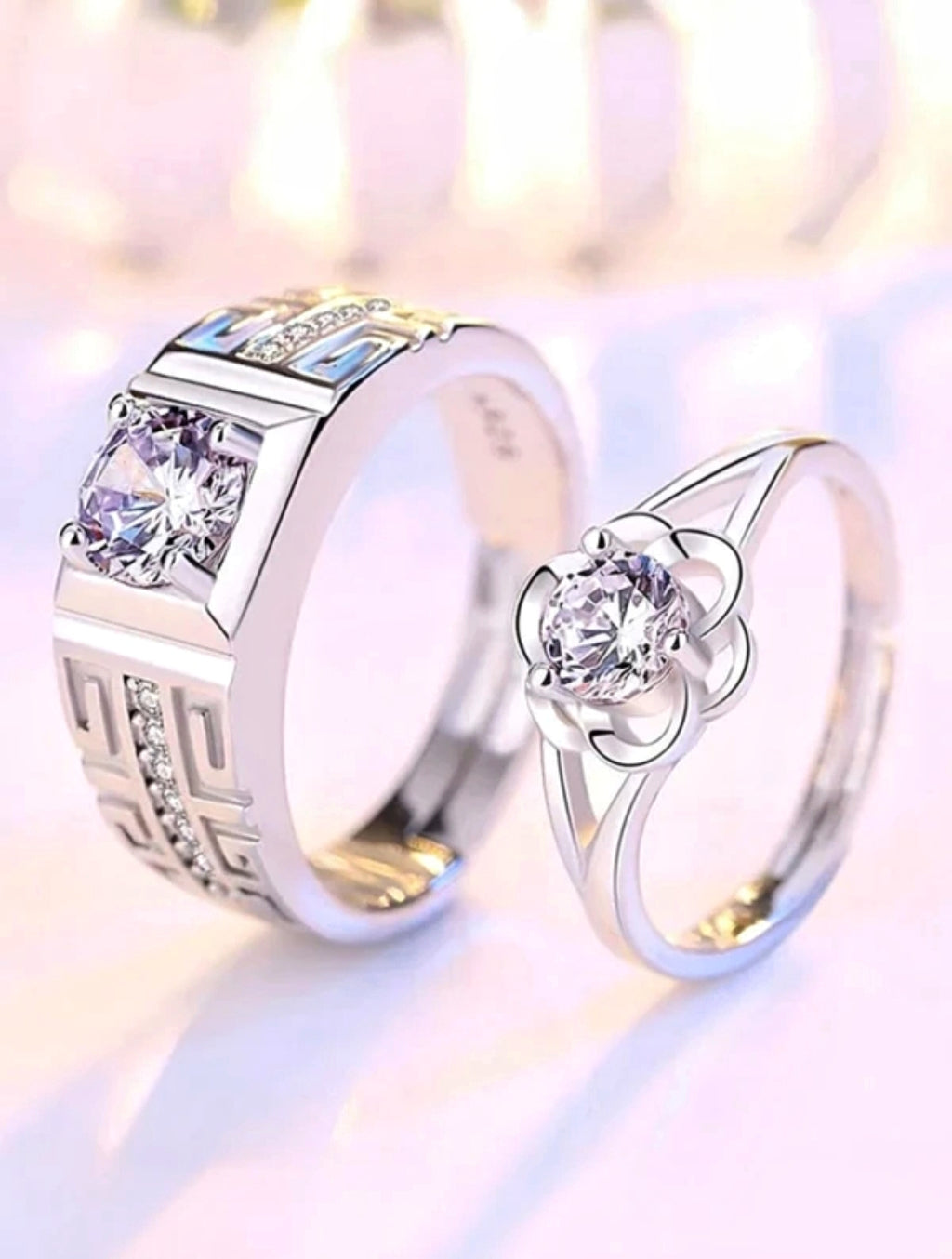 Lumine – Adjustable Couple Ring Set