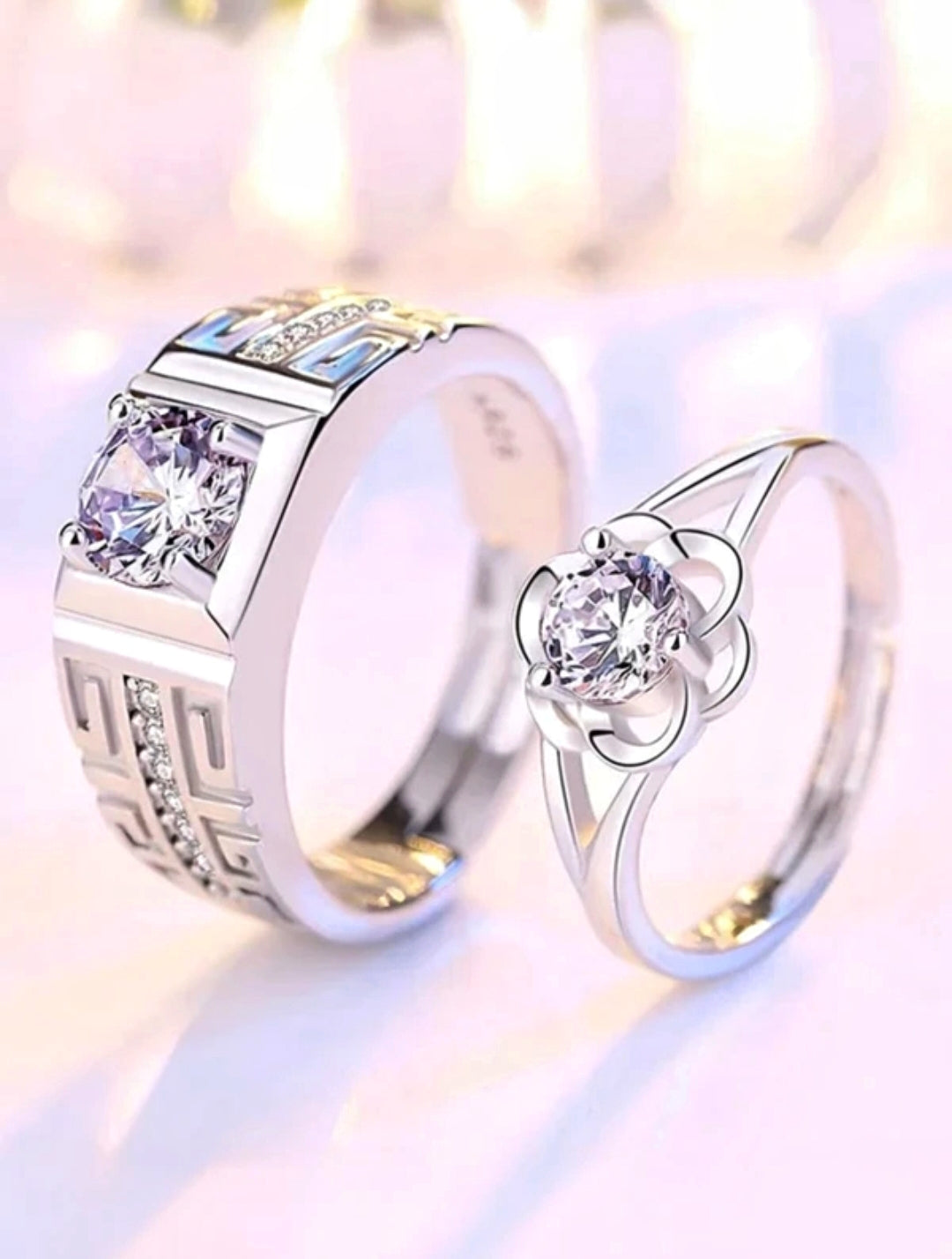 Lumine – Adjustable Couple Ring Set