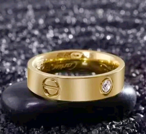 18K Gold Plated Zircon Korean Ring