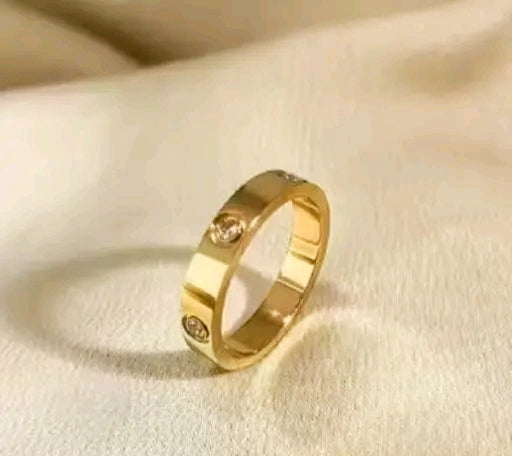 18K Gold Plated Zircon Korean Ring