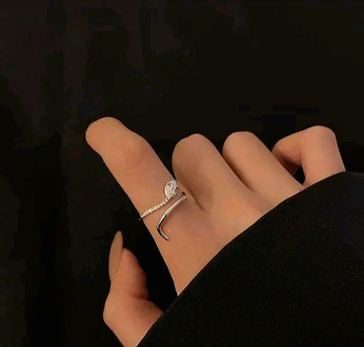 Silver Snake Statement Ring