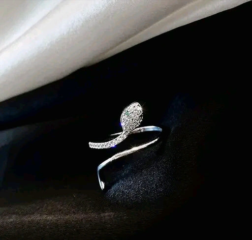 Silver Snake Statement Ring