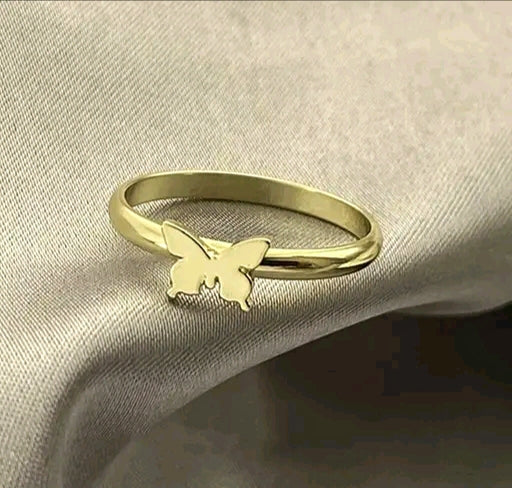 Golden Butterfly Couple Wrap Rings
