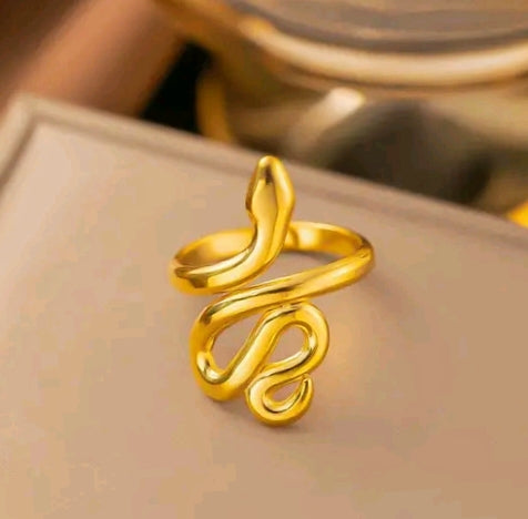 18K Gold Plated Snake Ring