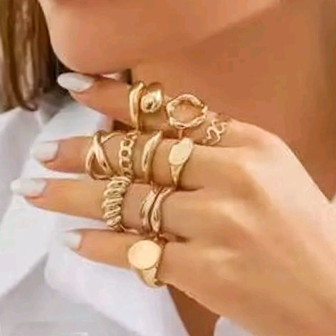 Gold Plated Statement Rings