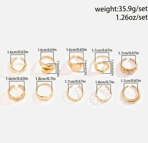 Gold Plated Statement Rings