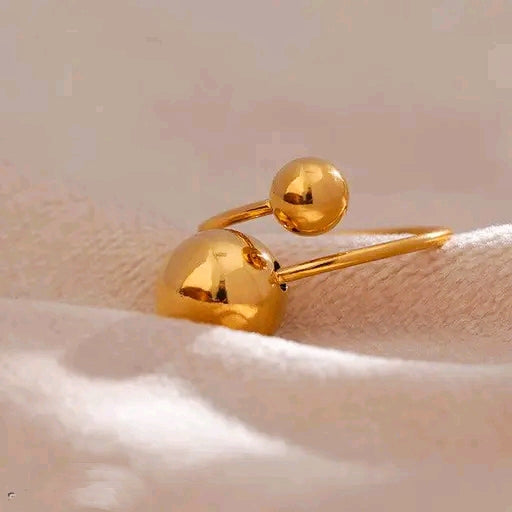 Golden Orbit Ball Ring