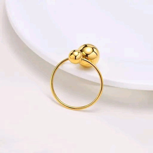 Golden Orbit Ball Ring