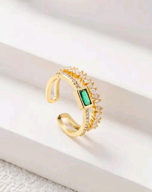 Midnight Shine Gold Ring