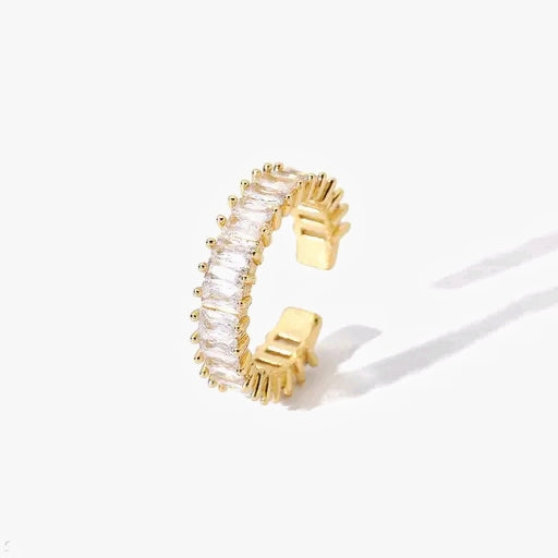 Crystal Bloom Gold Ring