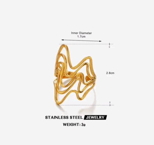 Modern Halo Gold Ring