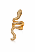 Gen Z Gold Snake Statement Ring