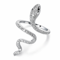 Neze Silver Snake Adjustable Ring