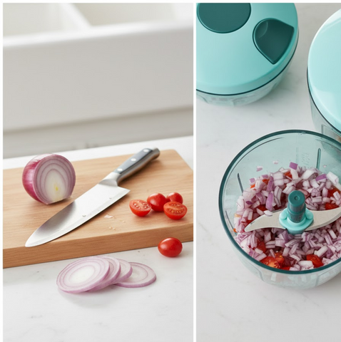 Manual Pull Cord Vegetable Chopper & Slicer – 750ML
